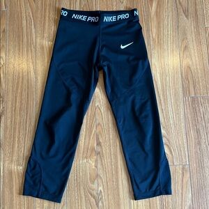Nike Pro Kids Black Leggings Size XL